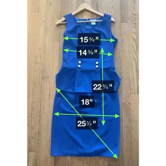 Monroe & Main Sheath Dress Blue Career Size 10 - Picture 3 of 4